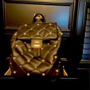 Black backpack purse